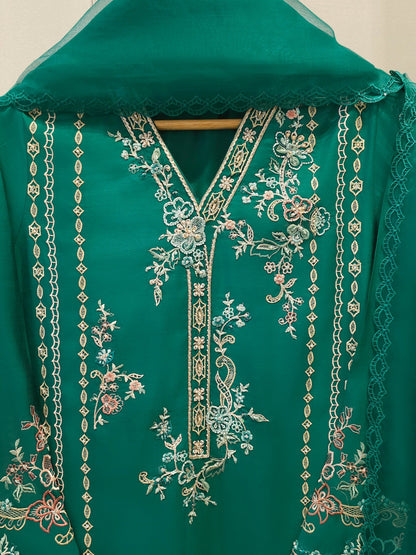 2 Piece - Pure Khaddi Silk Embroidered Suit S114894