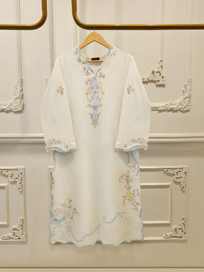 2 Piece - Embroidered Cambric Suit