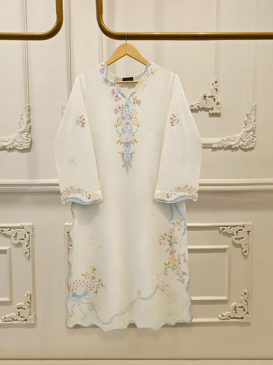 2 Piece - Embroidered Cambric Suit