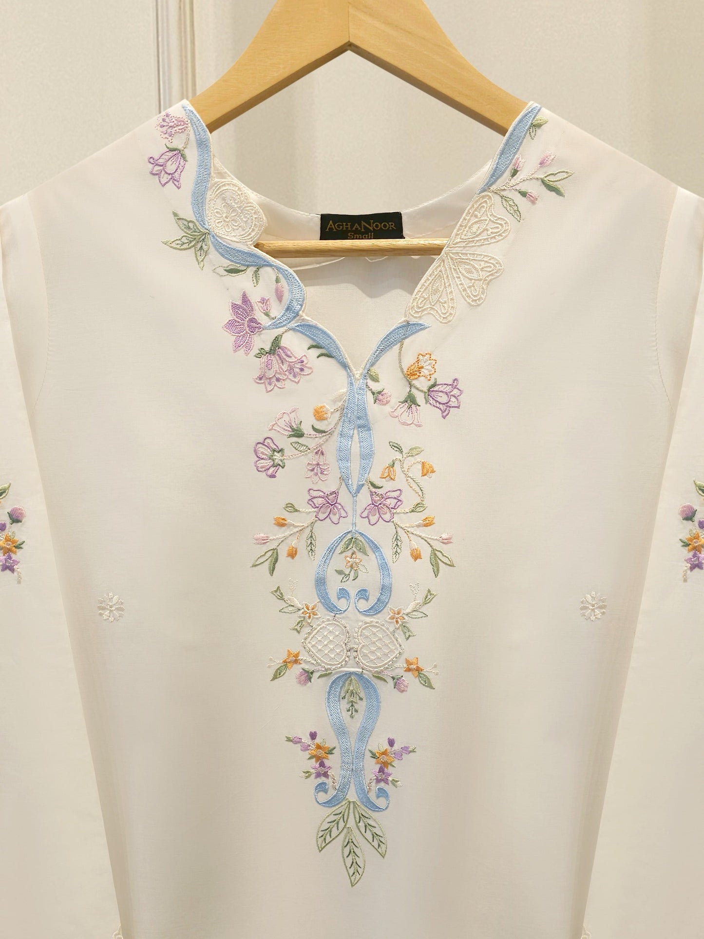 2 Piece - Embroidered Cambric Suit