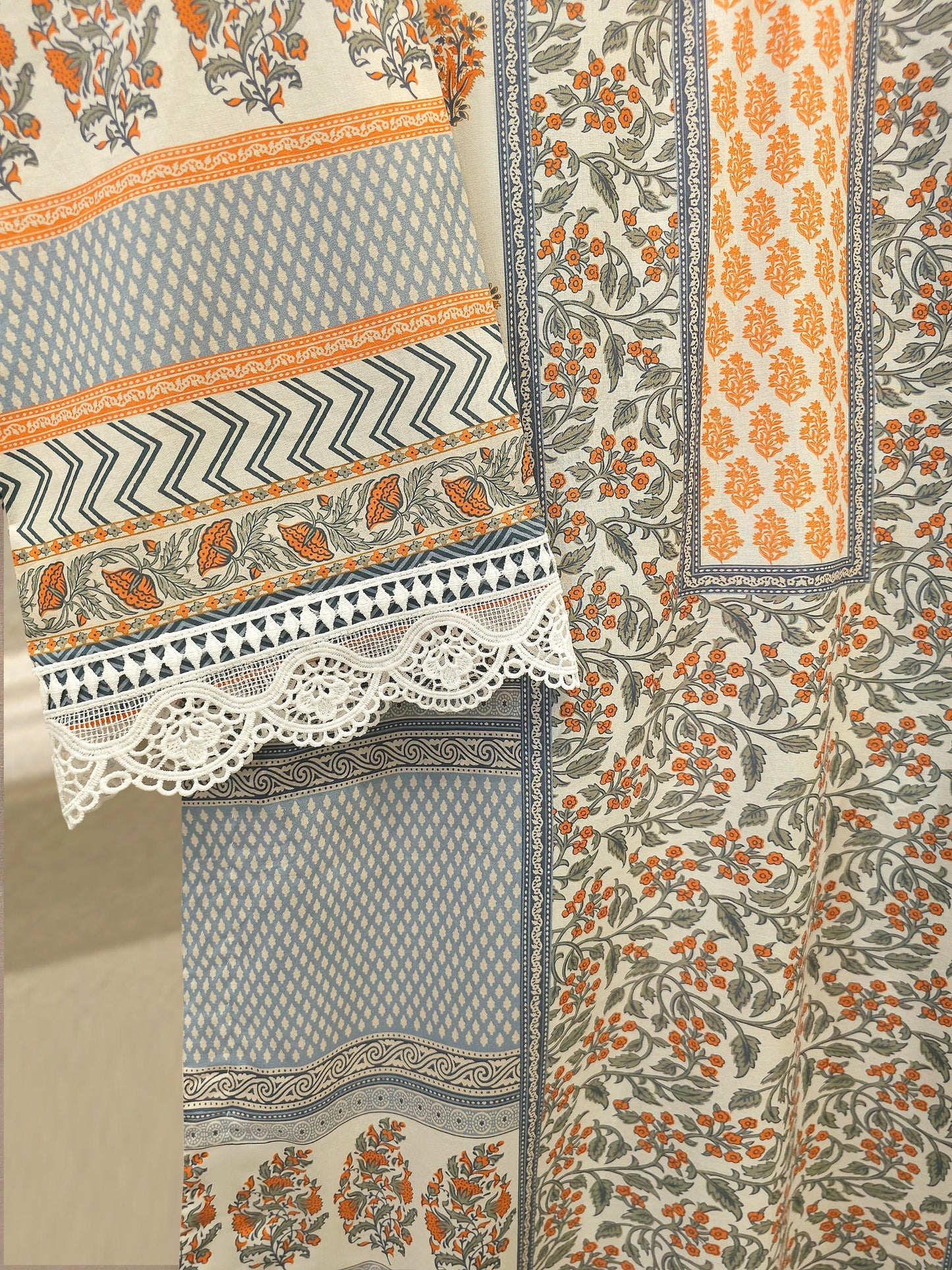 Elegant Digital Printed Cambric Shirt