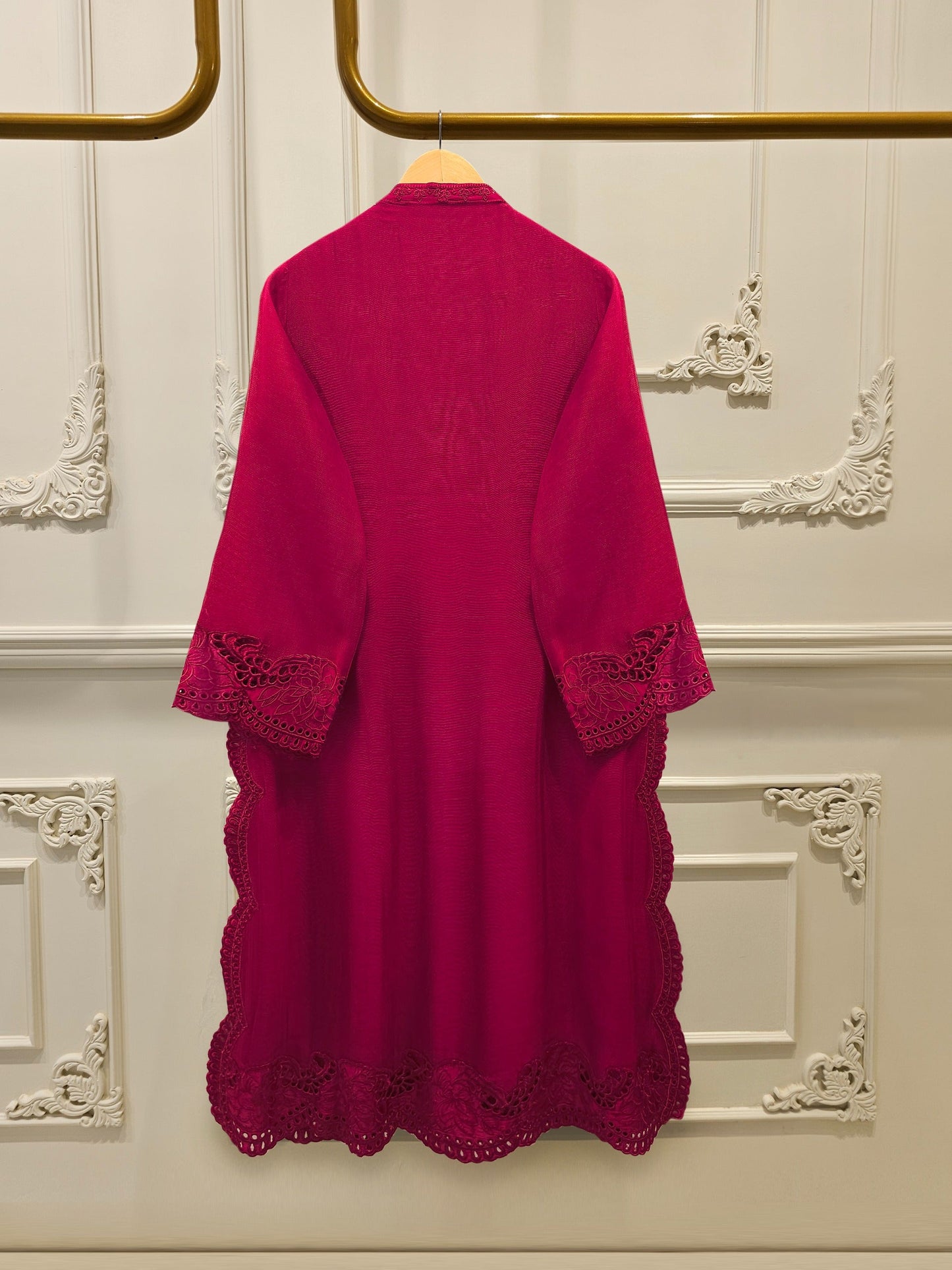 3 Piece - Pure Embroidered Cotton Net Suit