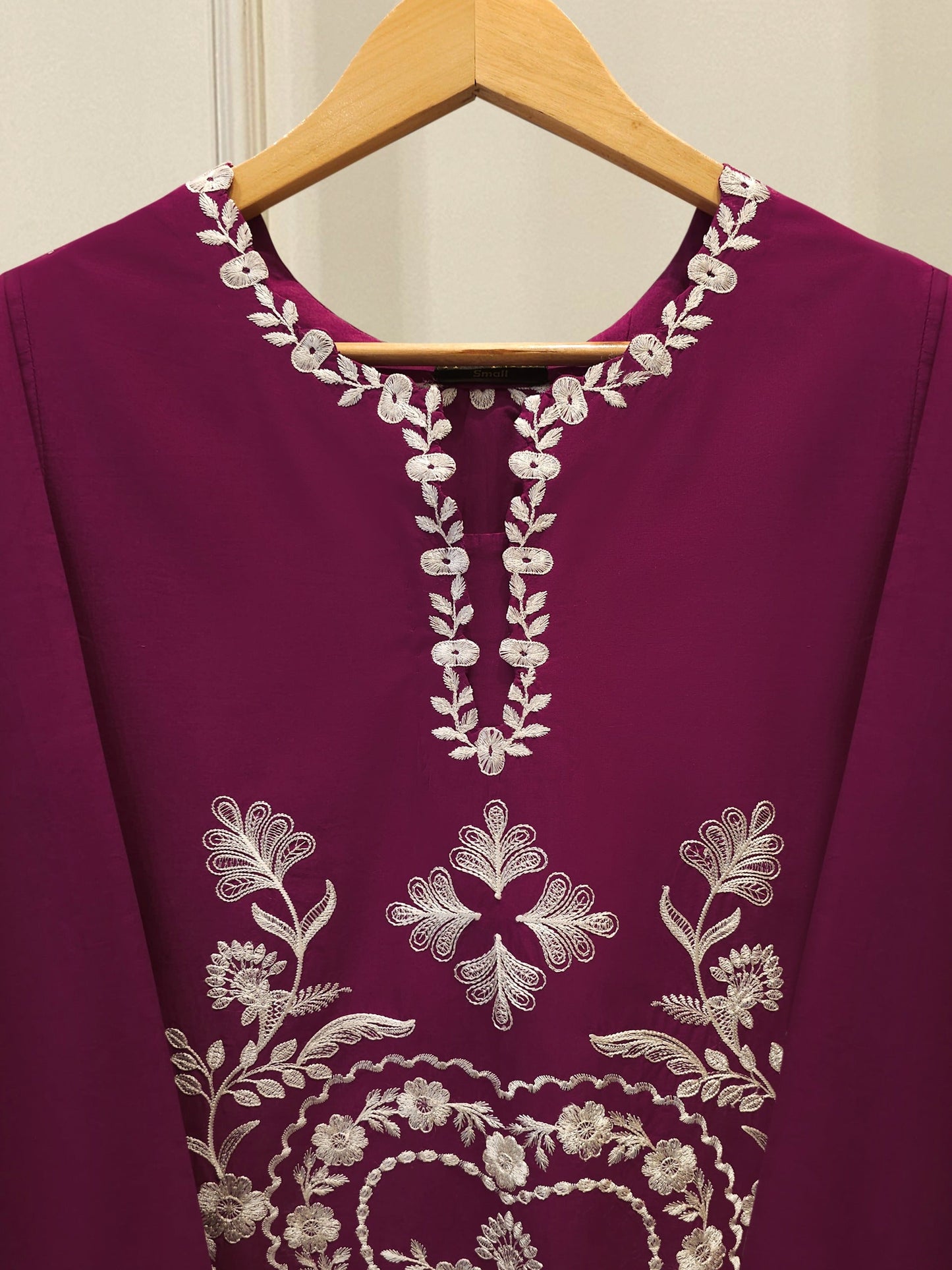 2 Piece - Embroidered Cambric Suit