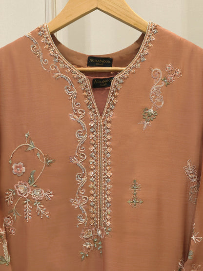 2 Piece - Pure Khaddi Silk Embroidered Suit