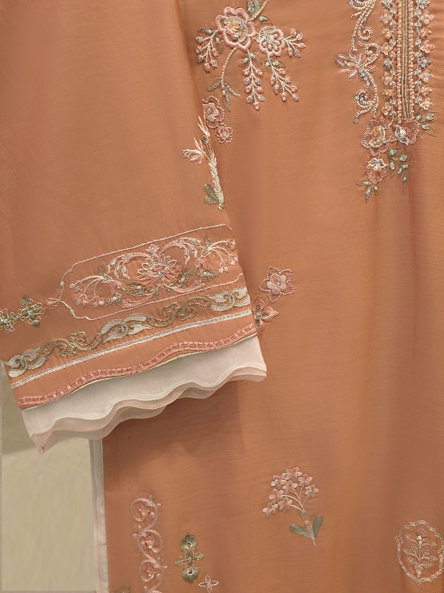 2 Piece - Pure Khaddi Silk Embroidered Suit