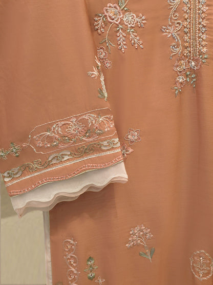 2 Piece - Pure Khaddi Silk Embroidered Suit