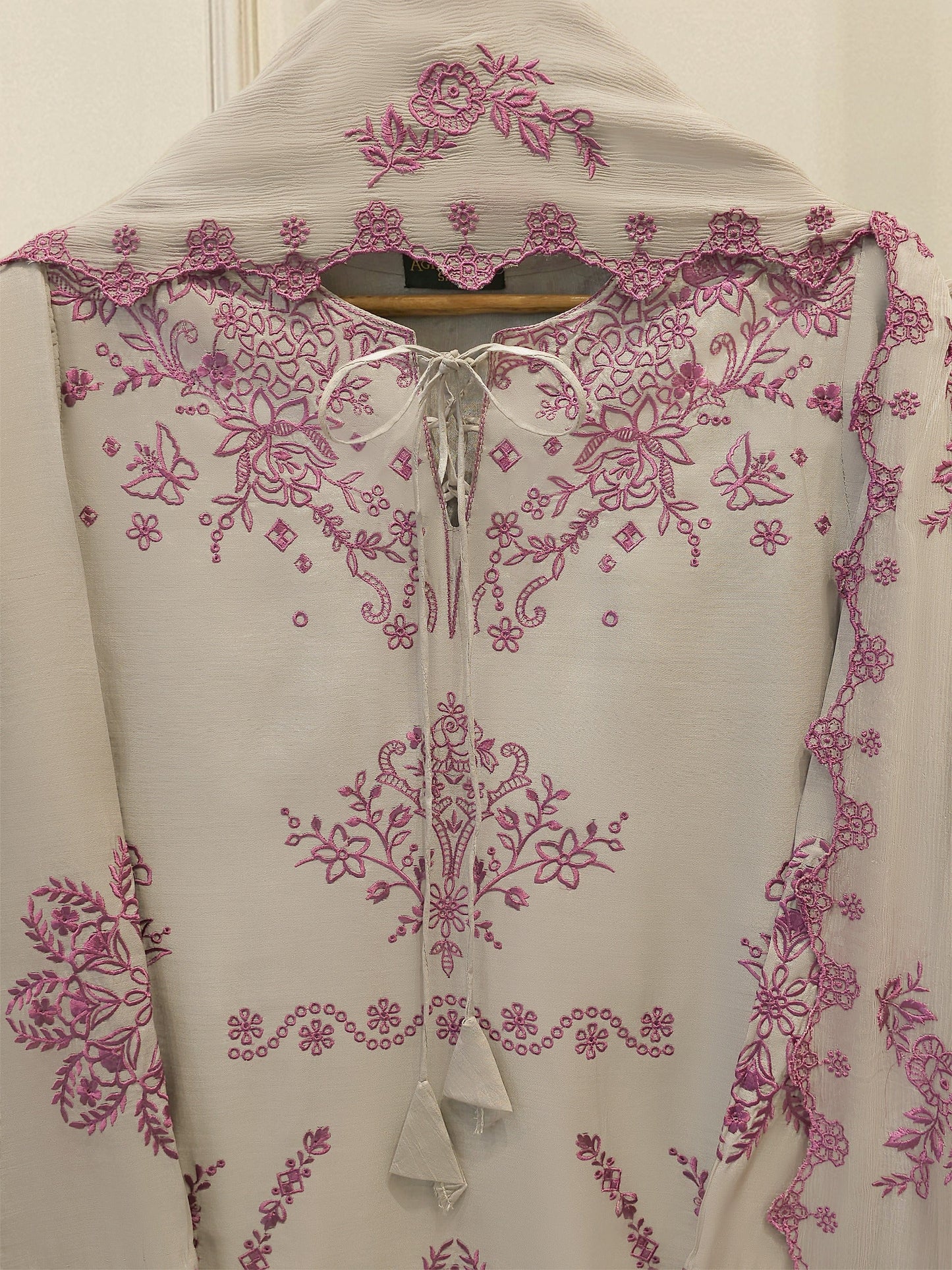 3 Piece - Pure Khaddi Silk Embroidered Suit