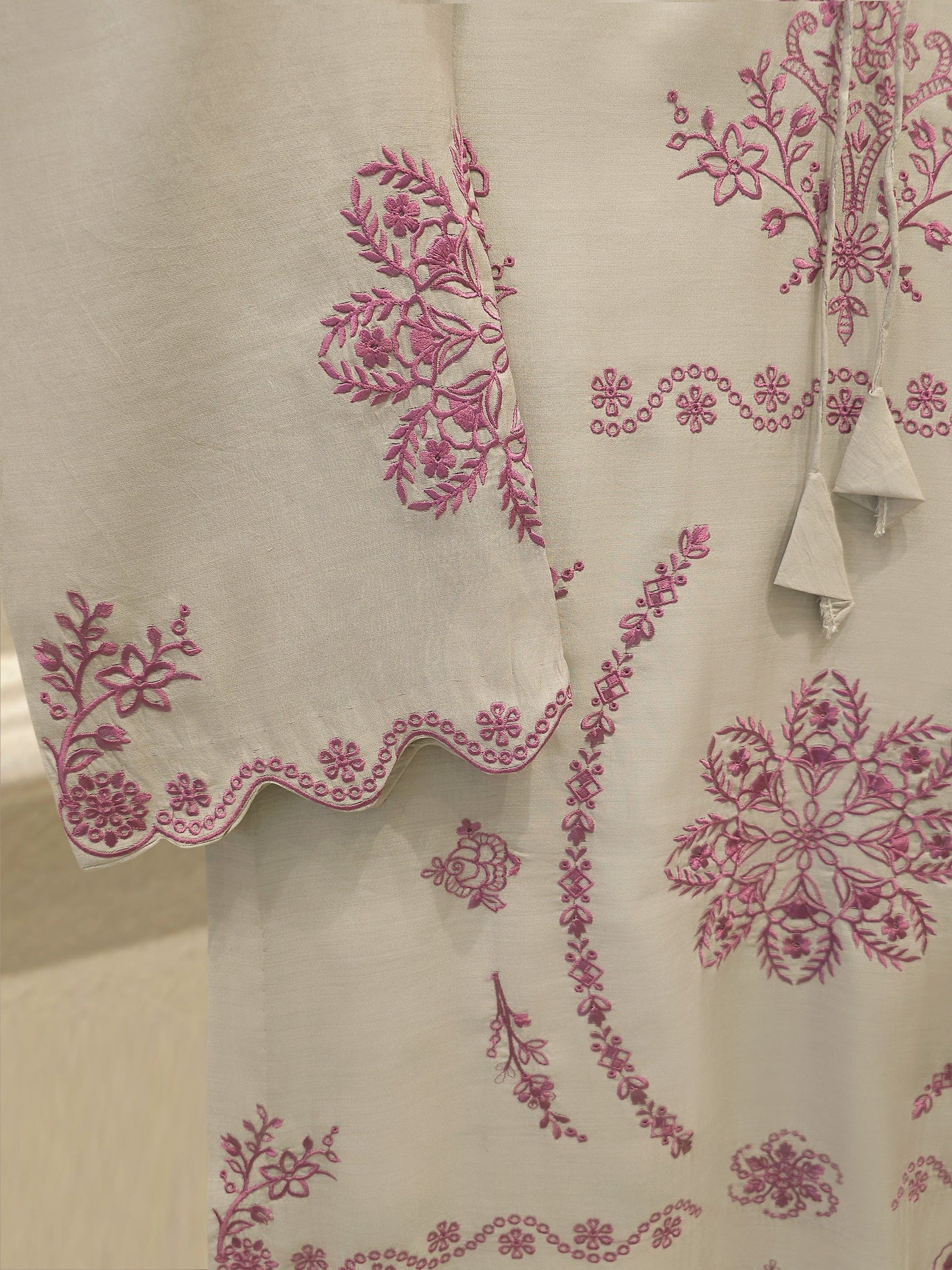 3 Piece - Pure Khaddi Silk Embroidered Suit