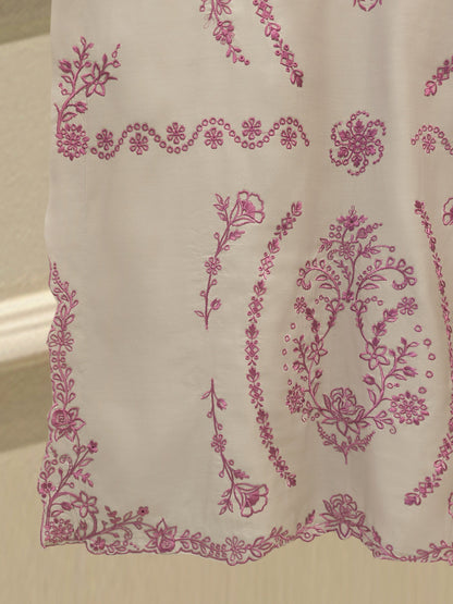 3 Piece - Pure Khaddi Silk Embroidered Suit