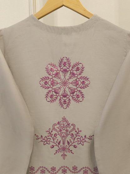 3 Piece - Pure Khaddi Silk Embroidered Suit