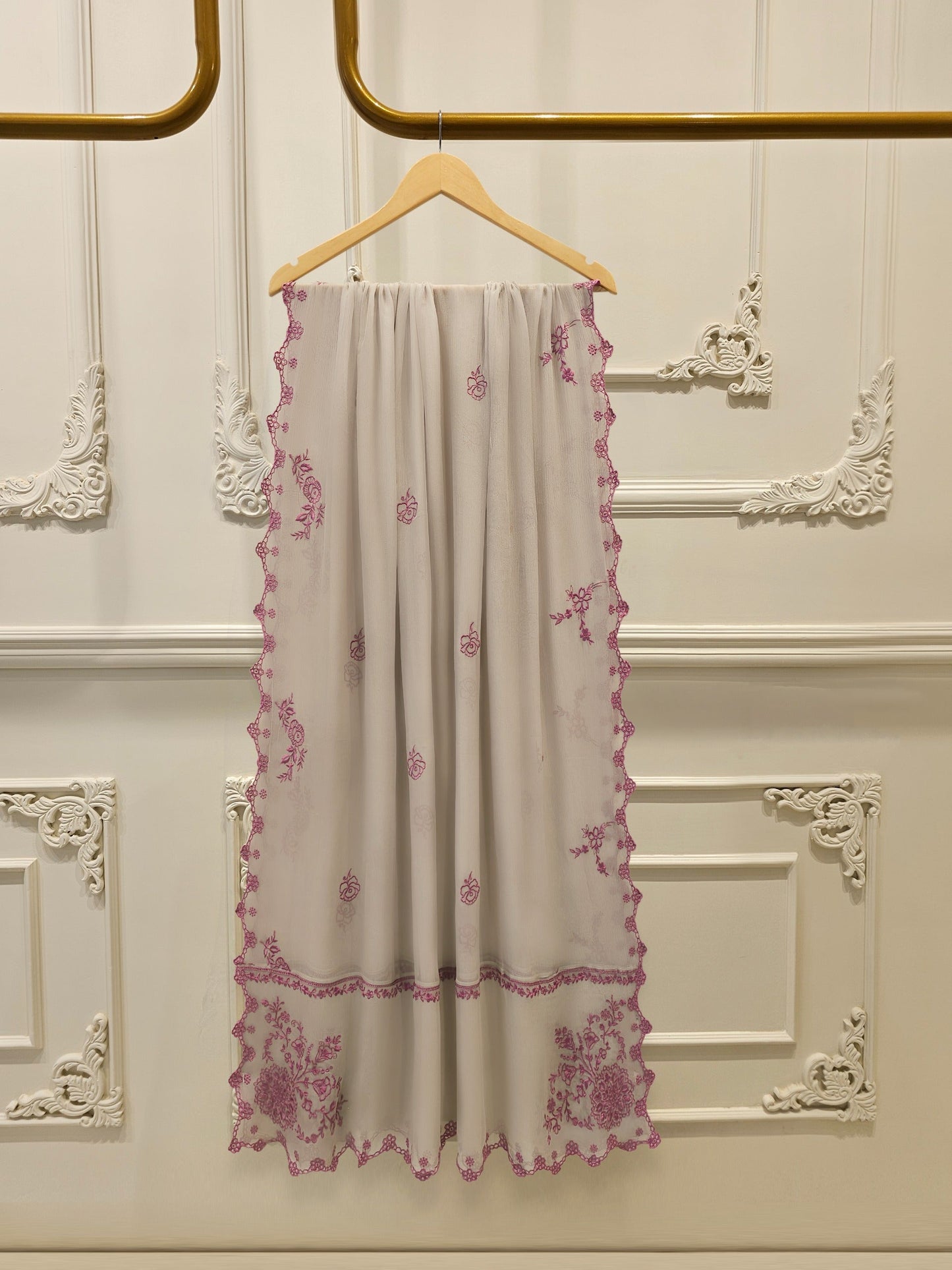 3 Piece - Pure Khaddi Silk Embroidered Suit