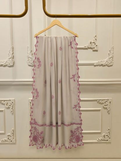 3 Piece - Pure Khaddi Silk Embroidered Suit