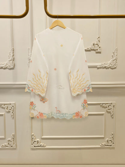2 Piece - Embroidered Cambric Suit