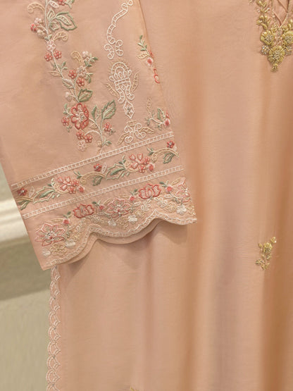 3 Piece- Pure Shisha Silk Embroidered Suit S114921