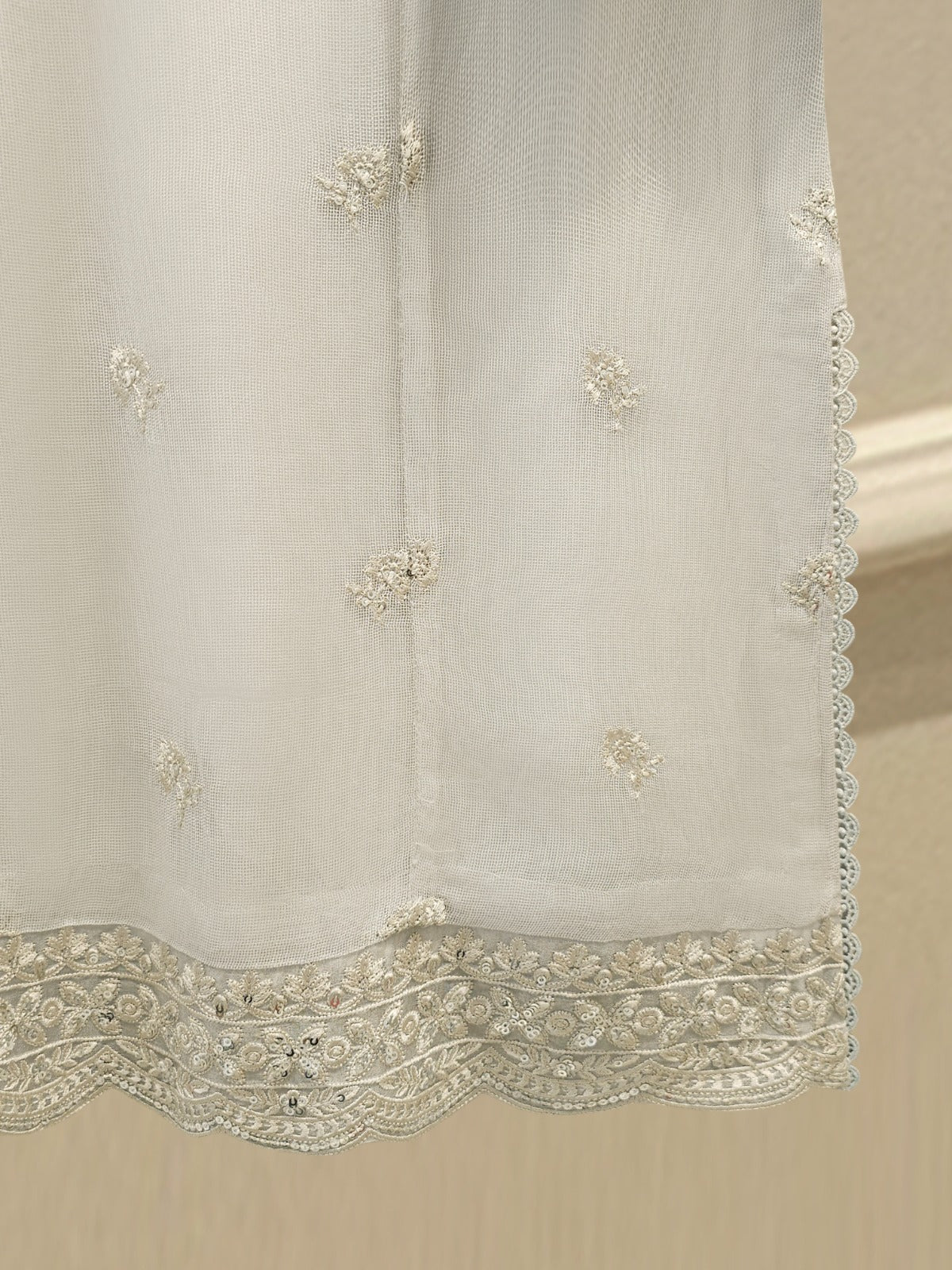 3 Piece - Pure Embroidered Cotton Net Suit