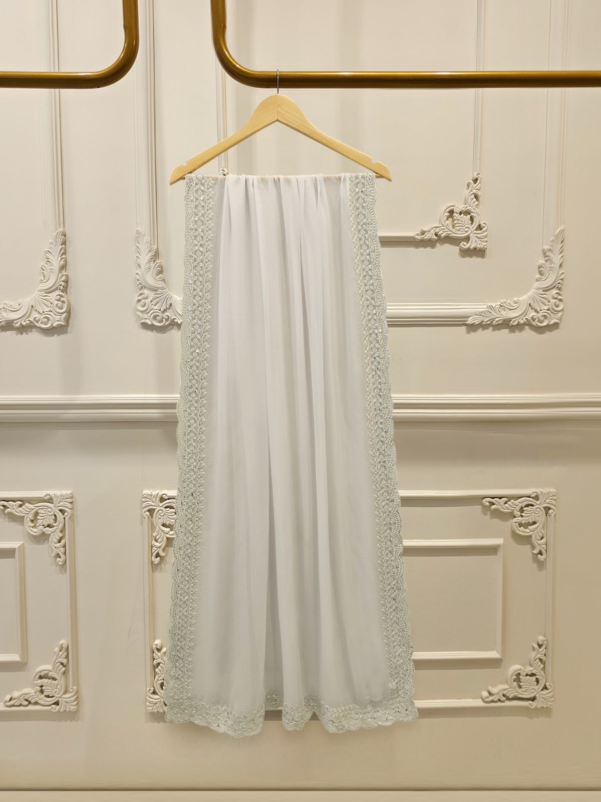 3 Piece - Pure Embroidered Cotton Net Suit