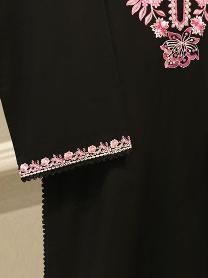 2 Piece - Embroidered Cambric Suit