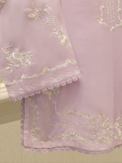 3 Piece- Pure Shisha Silk Embroidered Suit