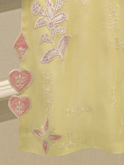 2 Piece - Pure Embroidered Cotton Net Suit