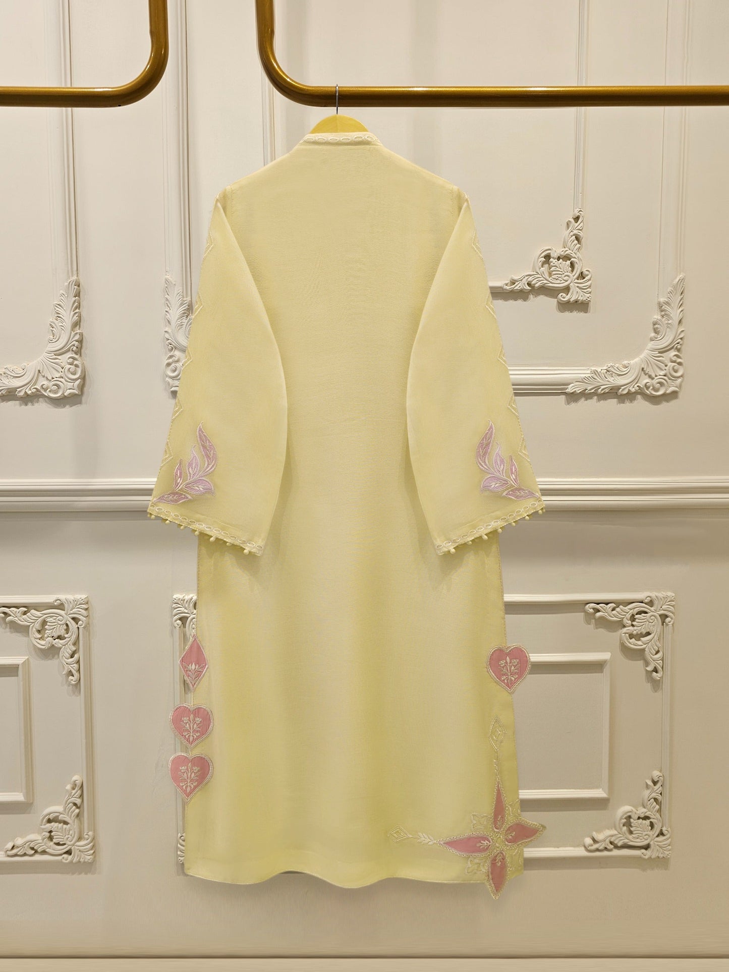 2 Piece - Pure Embroidered Cotton Net Suit