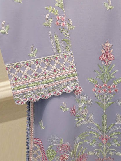 3 Piece - Embroidered Cambric Suit