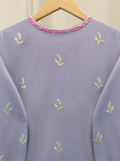 3 Piece - Embroidered Cambric Suit