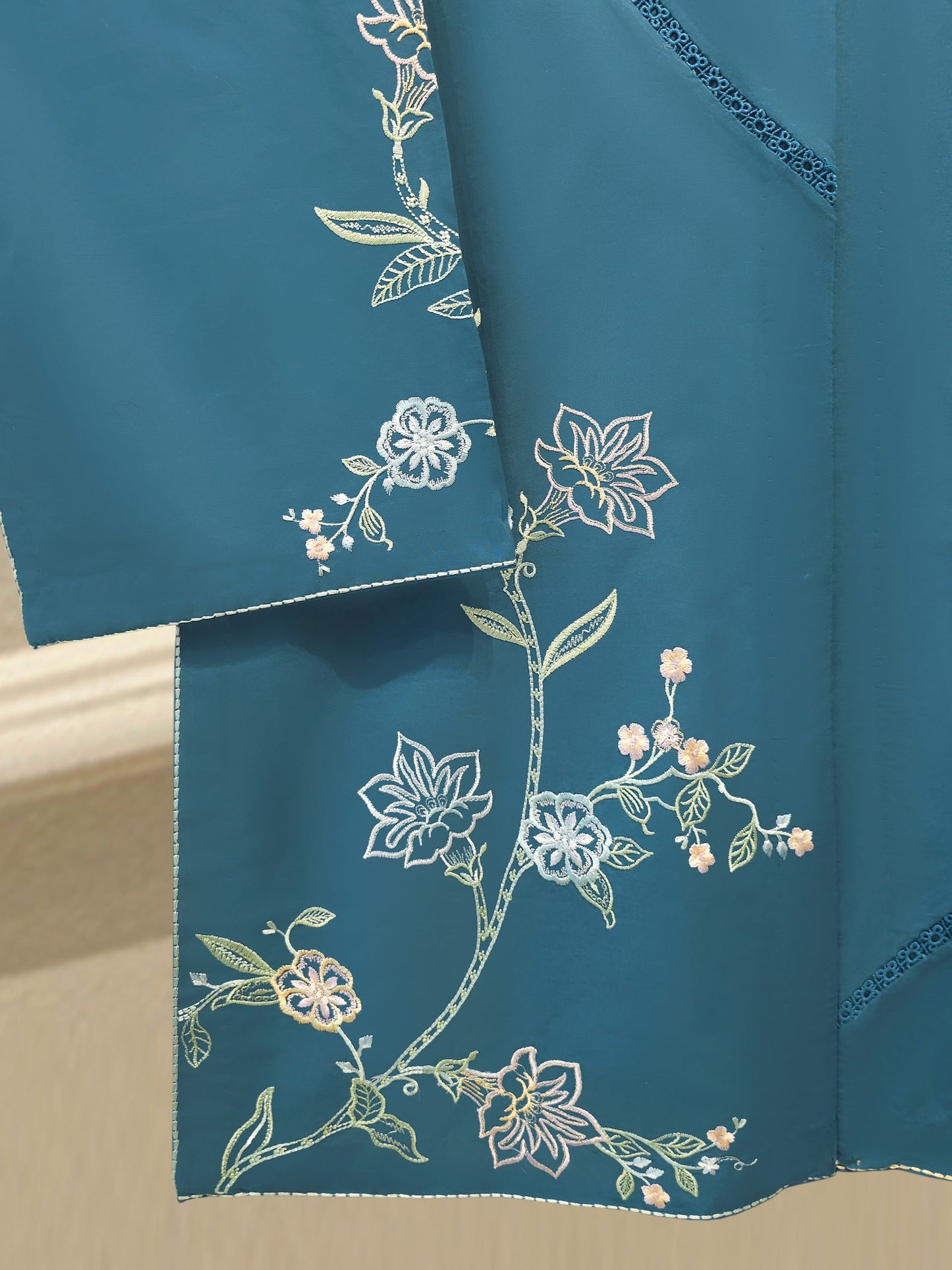 2 Piece - Embroidered Cambric Suit