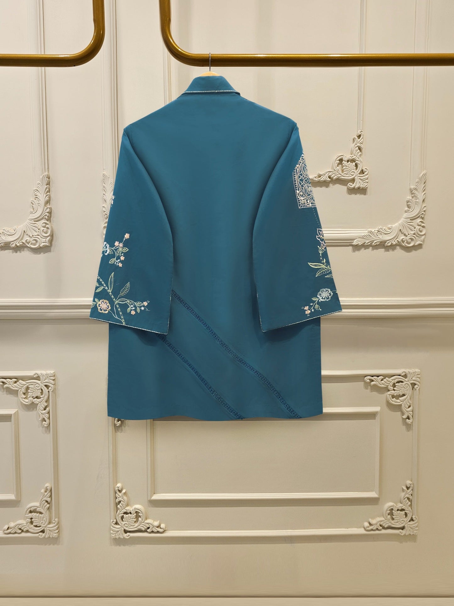 2 Piece - Embroidered Cambric Suit