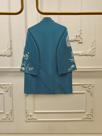 2 Piece - Embroidered Cambric Suit
