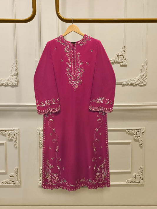 2 Piece - Embroidered Cambric Suit