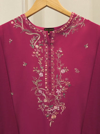 2 Piece - Embroidered Cambric Suit