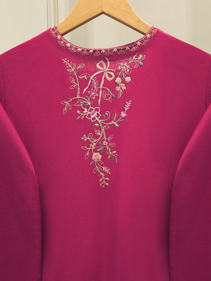 2 Piece - Embroidered Cambric Suit