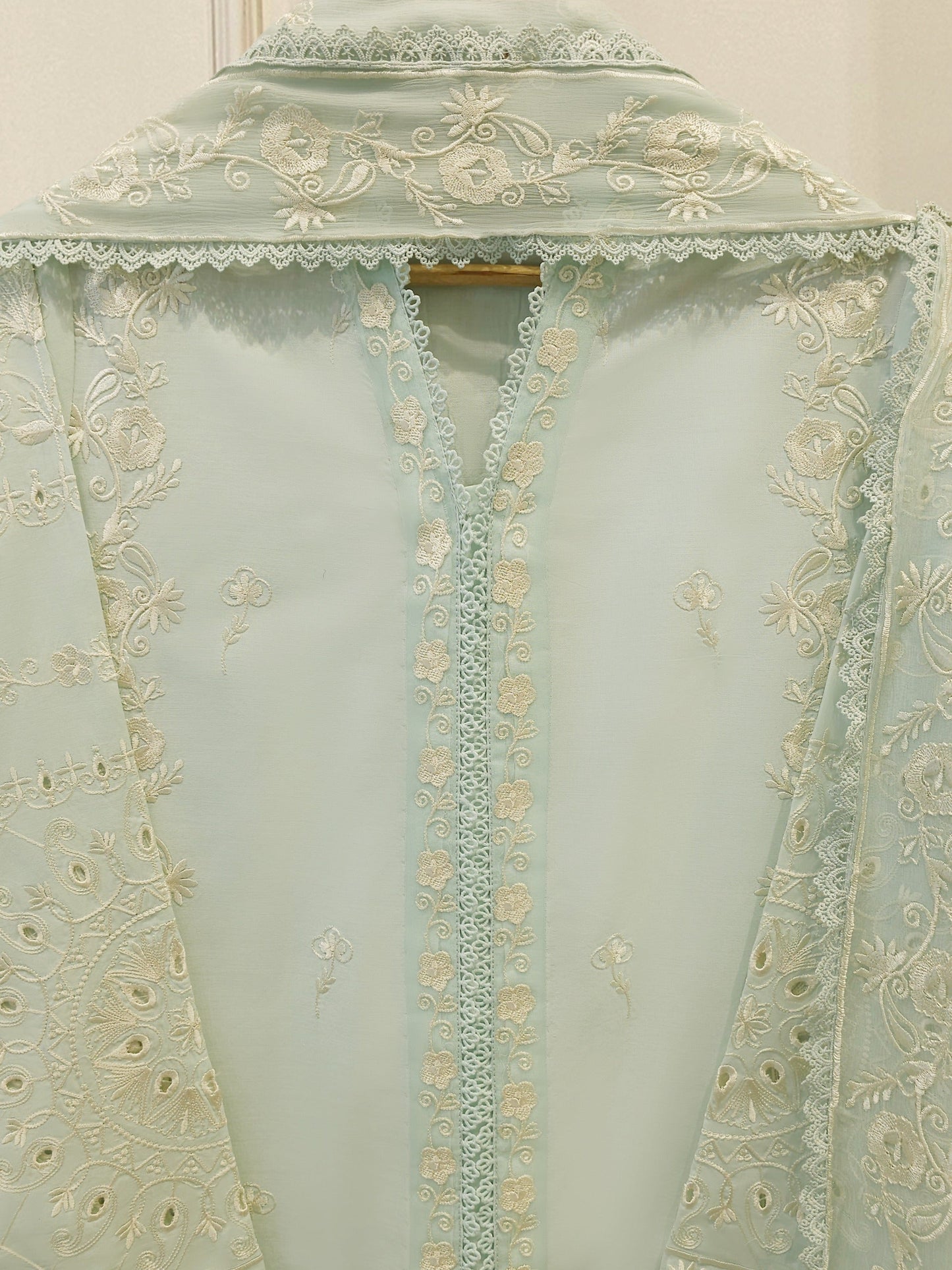 3 Piece - Embroidered Cambric Suit
