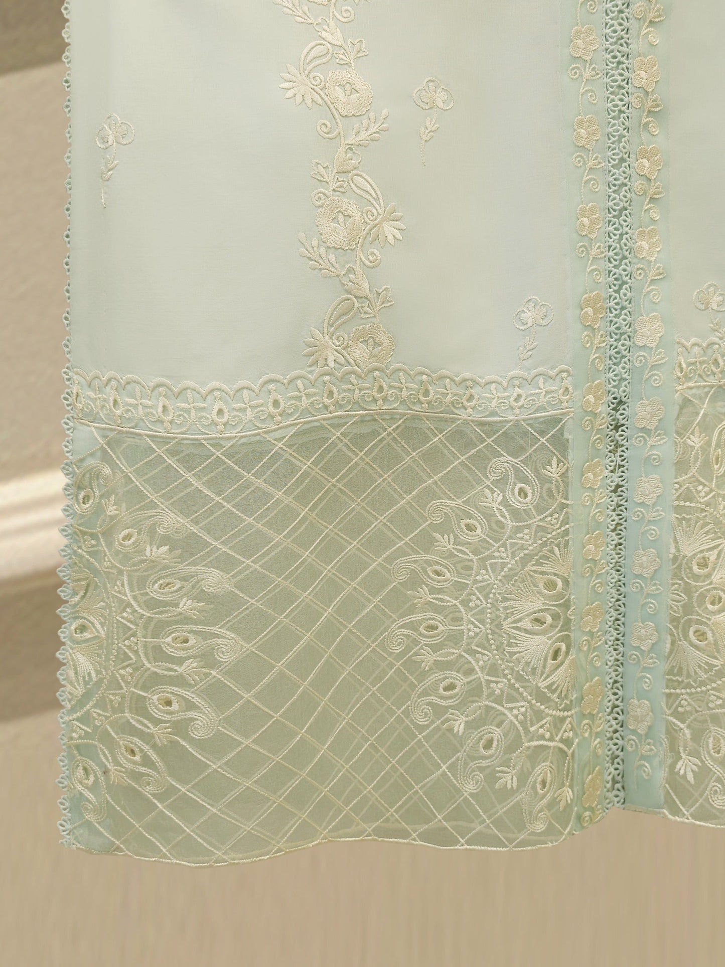 3 Piece - Embroidered Cambric Suit