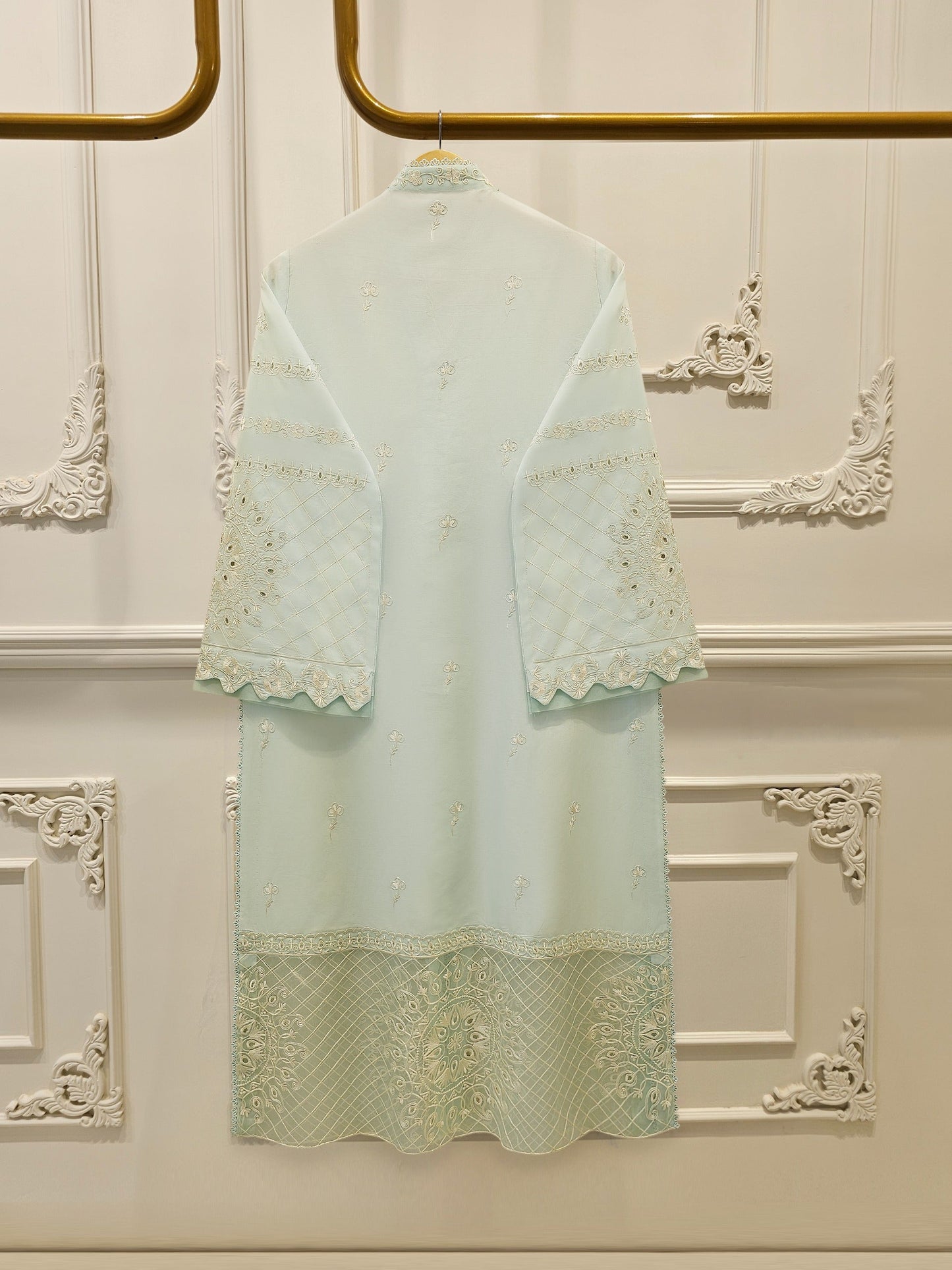 3 Piece - Embroidered Cambric Suit
