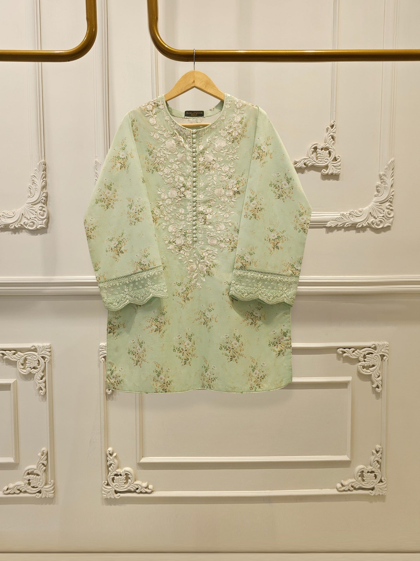 Embroidered Digital Printed Cambric Shirt