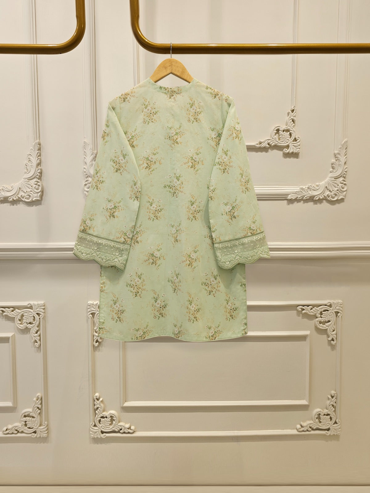 Embroidered Digital Printed Cambric Shirt