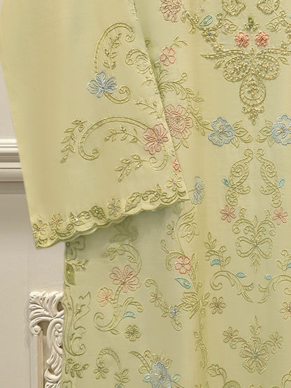 2 Piece - Pure Khaddi Silk Embroidered Suit