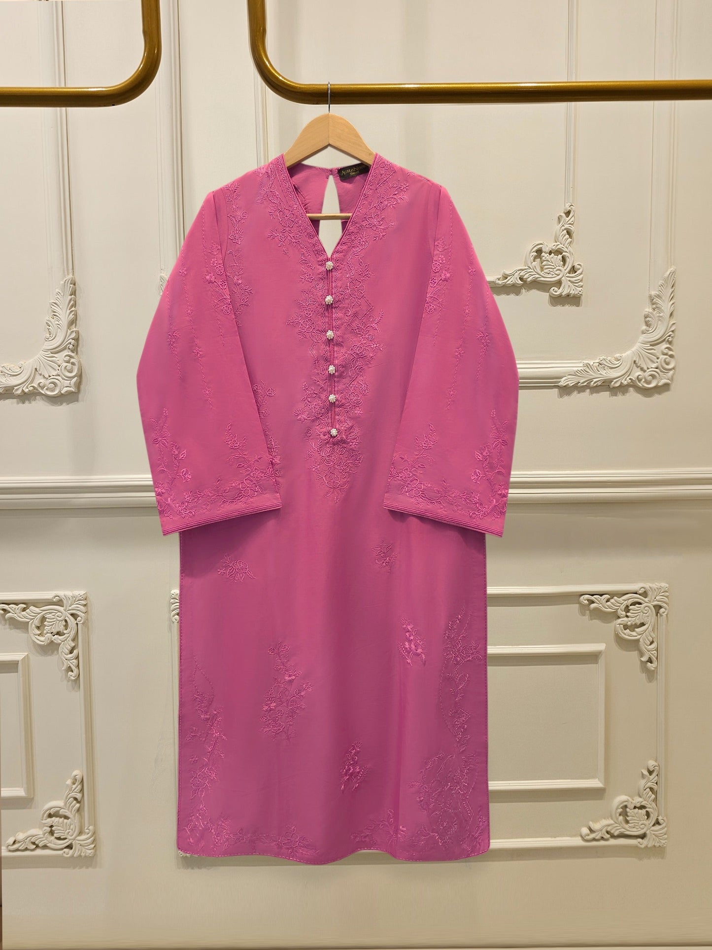 2 Piece - Embroidered Cambric Suit