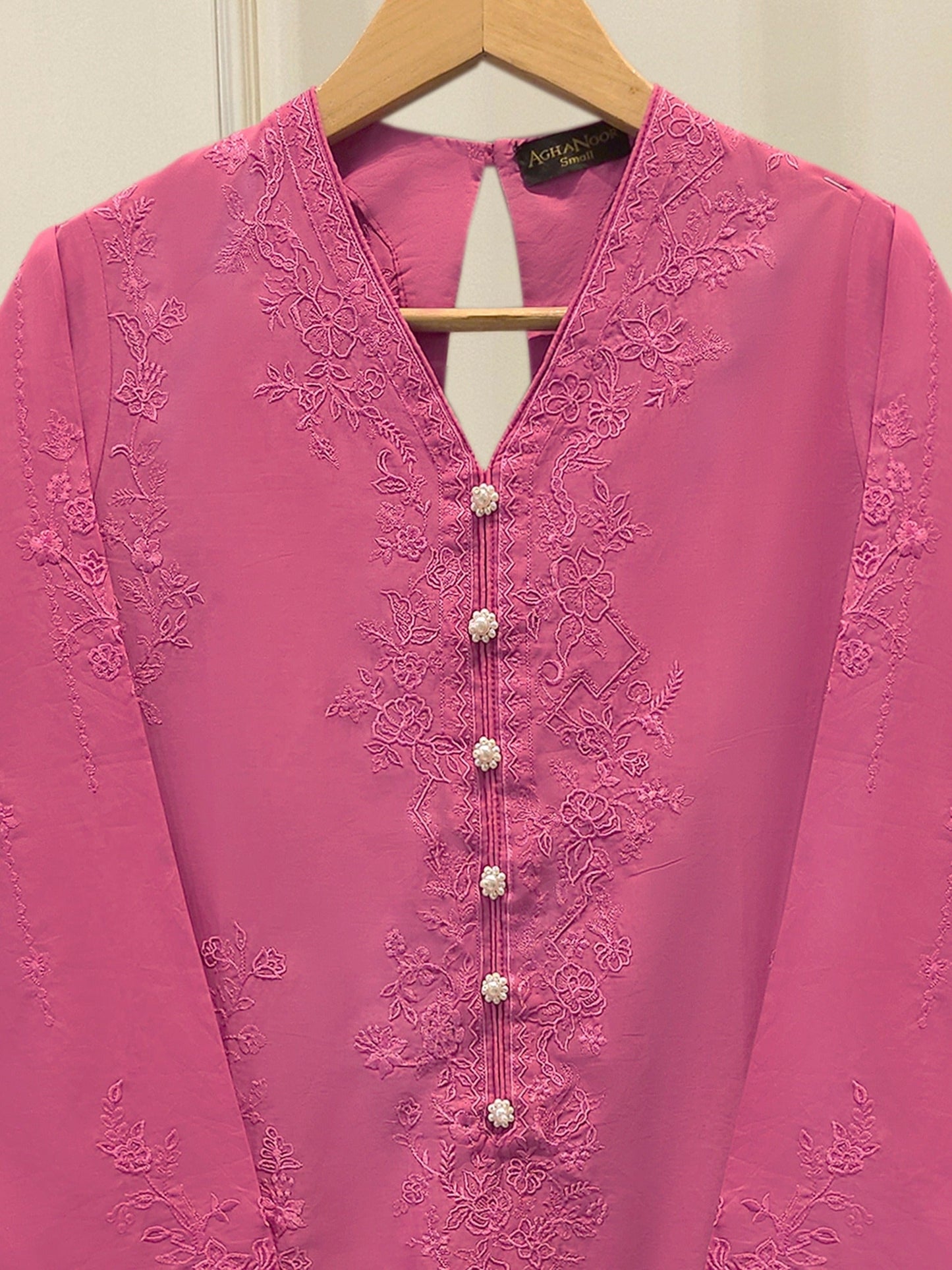 2 Piece - Embroidered Cambric Suit