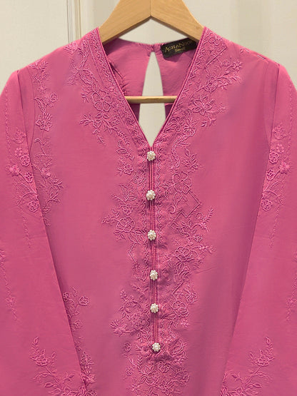 2 Piece - Embroidered Cambric Suit