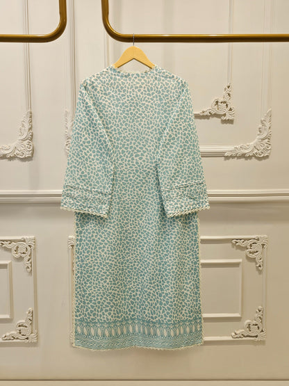 2-Piece Digital Printed Embroidered Cambric Suit