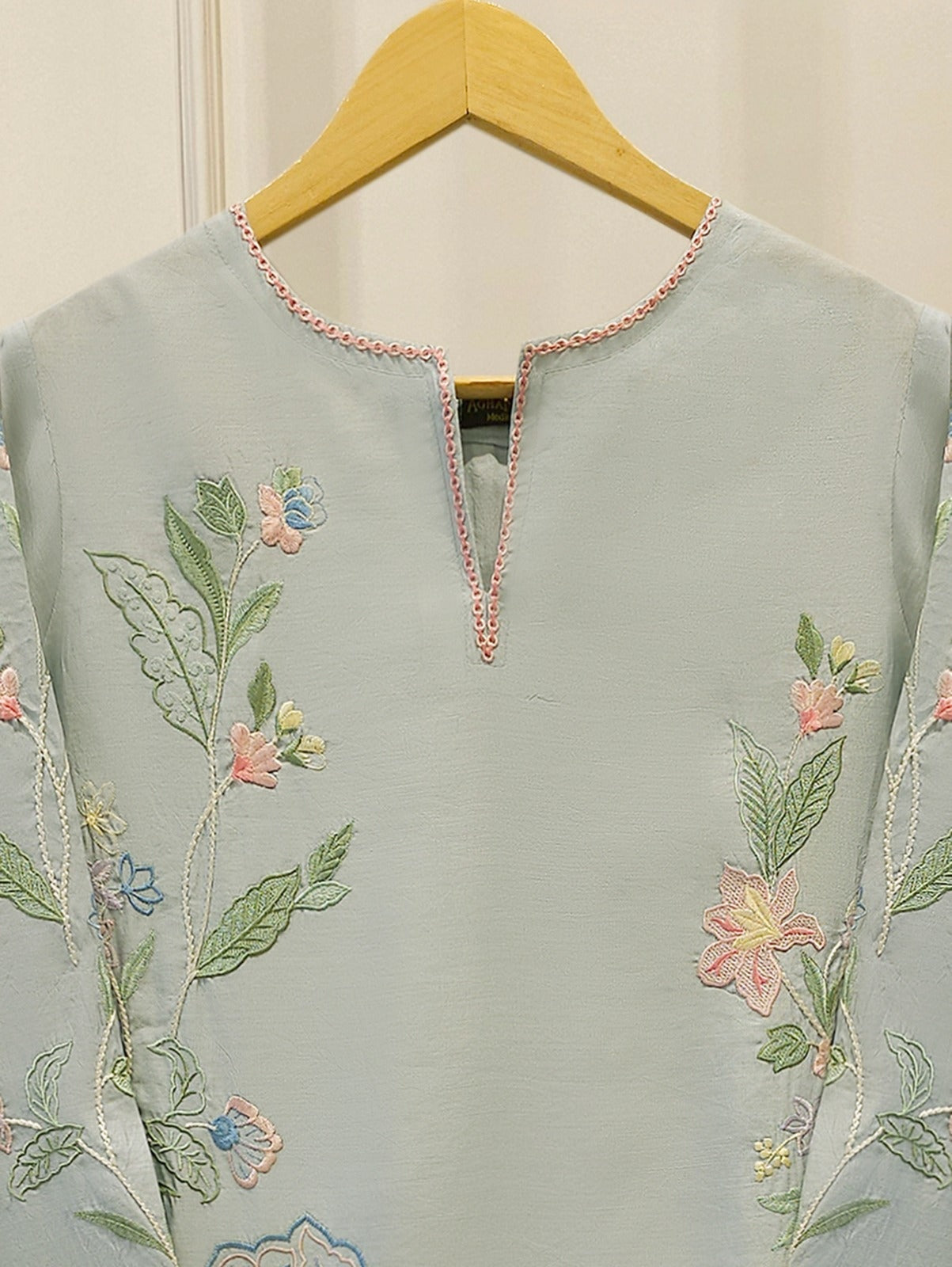Pure Khaddi Silk Embroidered Shirt