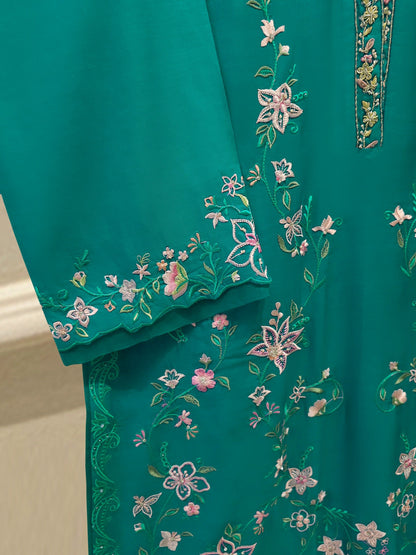 2 Piece - Pure Khaddi Silk Embroidered Suit S115064