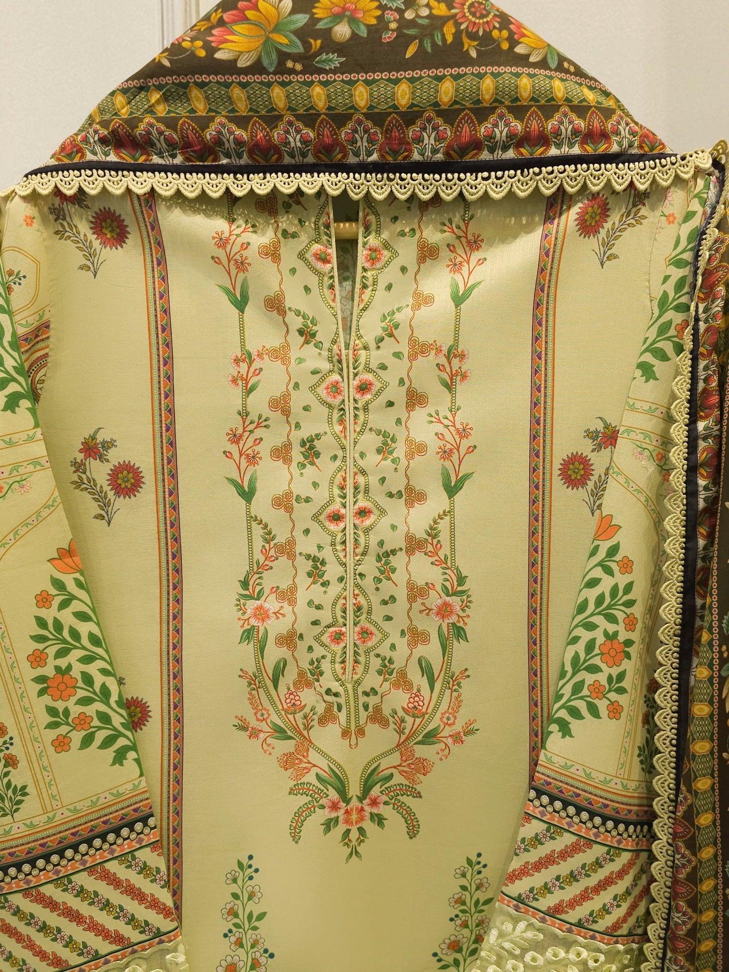 2 Piece -Digital Printed Cambric Suit S115080