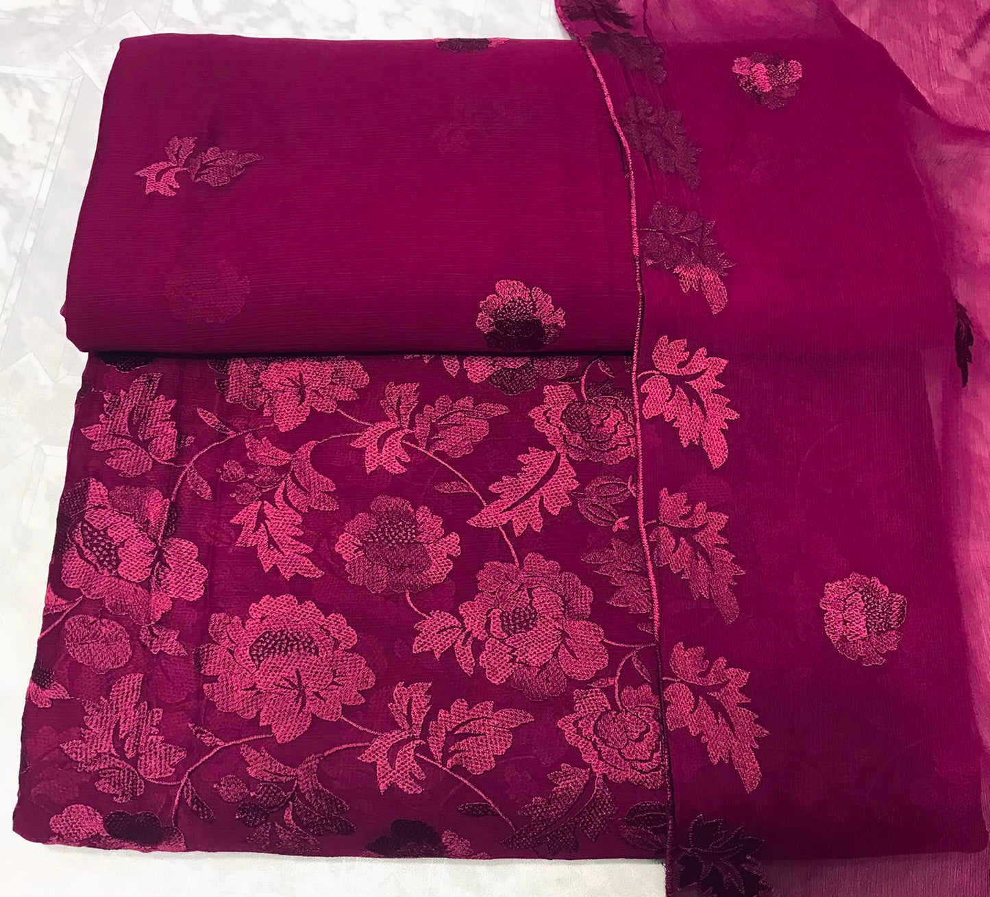3Pcs Chiffon Suits