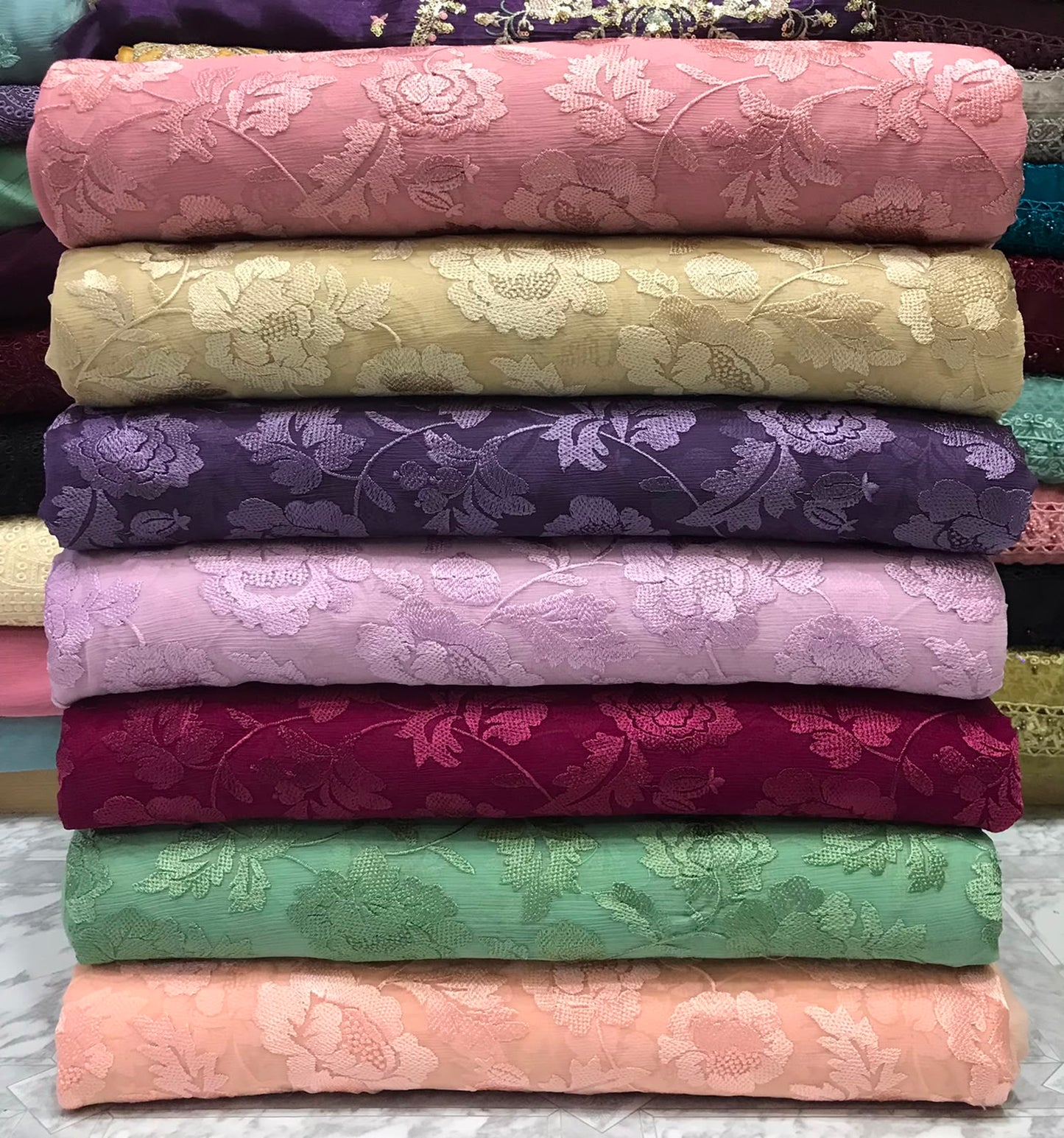 3Pcs Chiffon Suits