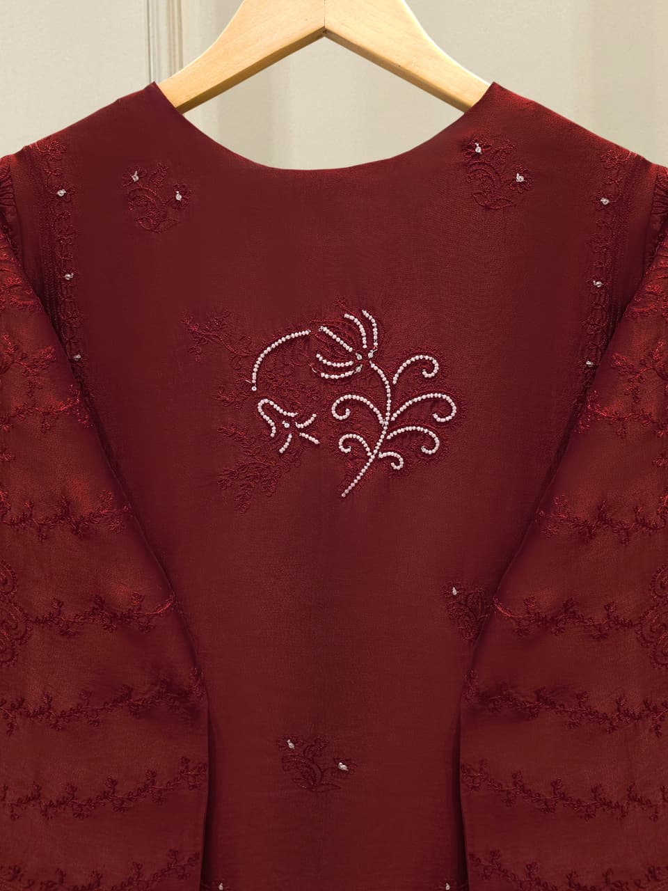 AGHA NOOR Pure Embroidered Shisha Silk Shirt S115123