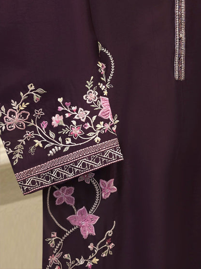 AGHA NOOR 2 Piece- Pure Shisha Silk Embroidered Suit S115119