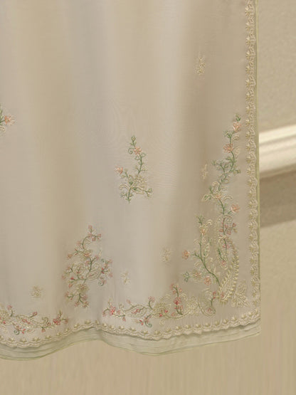 AGHA NOOR 3 Piece- Pure Sheesha Silk Embroidered Suit S115118